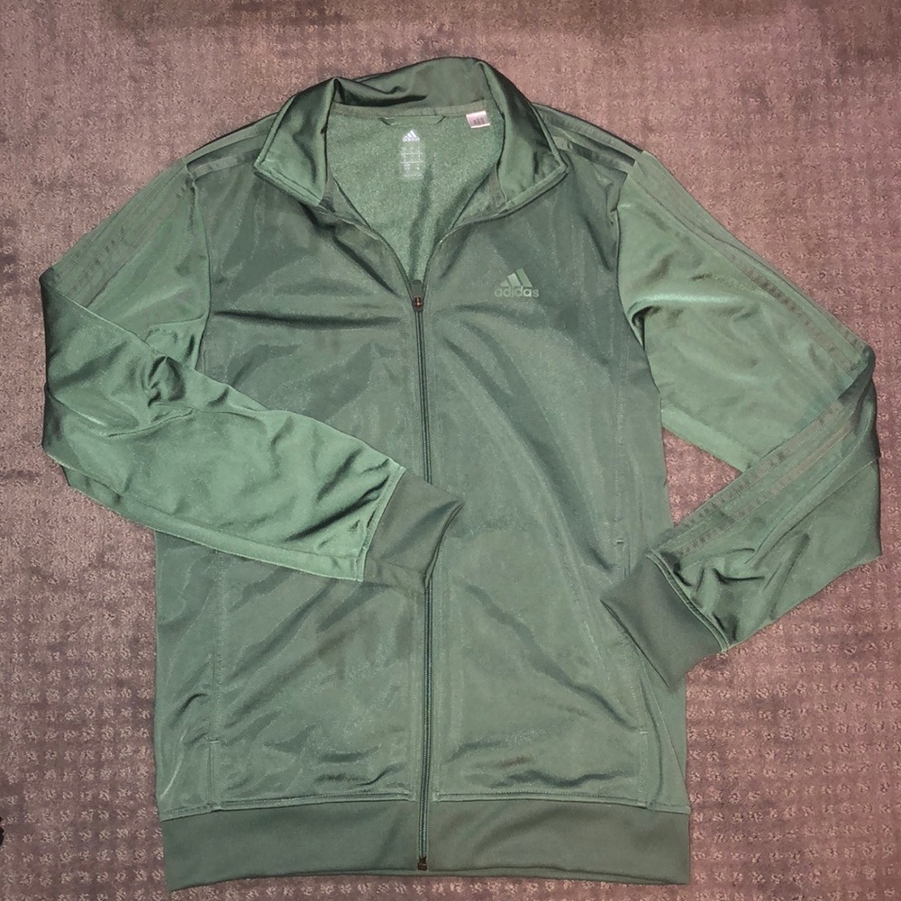 Green adidas track jacket
